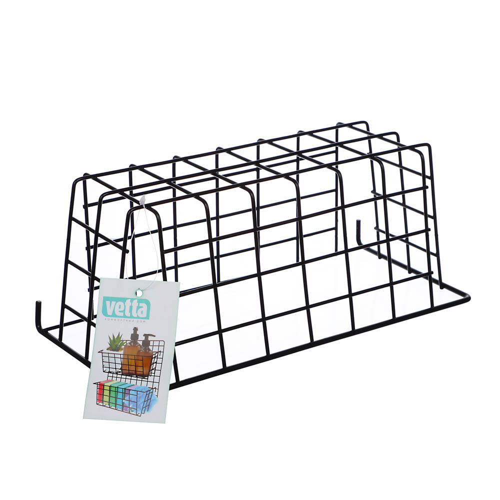 VETTA Корзинка универсальная подвесная, металл, 28х12х12см, черная - #5