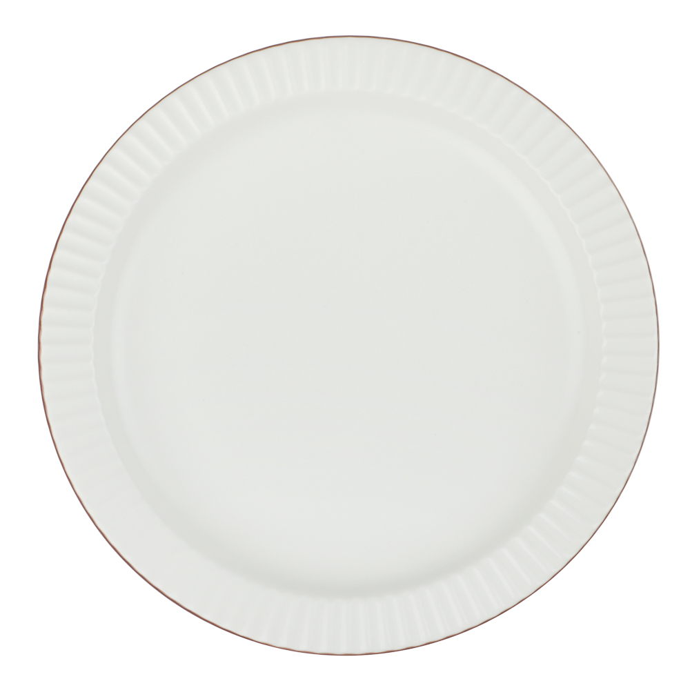 Тарелка закусочная Лусия тм MILLIMI, 21,3см, фарфор, кремовый - #1