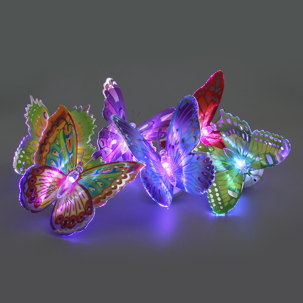 INBLOOM Фонарь в форме фигурки Бабочки оптоволоконной, 1LED, ПВХ, LR44x3 - #4