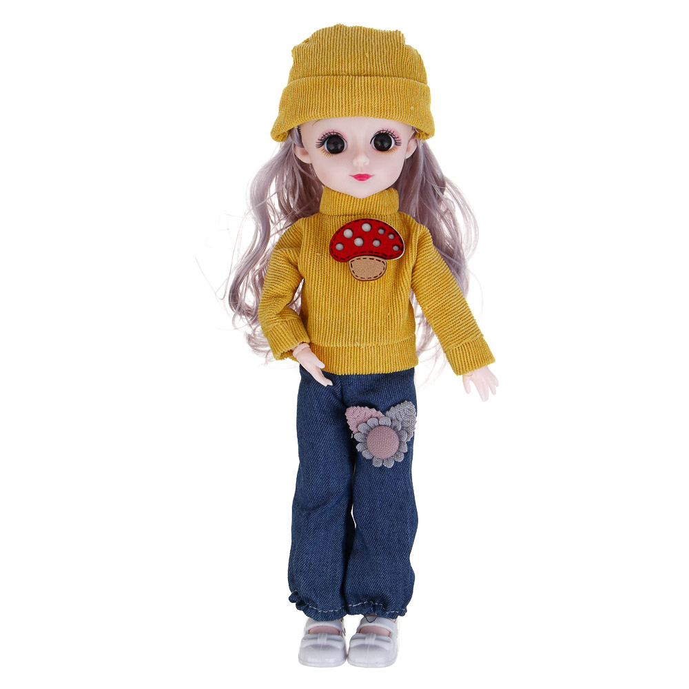 ИГРОЛЕНД Кукла шарнирная, 30 см, в ПВХ боксе, PVC, PP, 6,5х10х30 см,  4 дизайна - #4