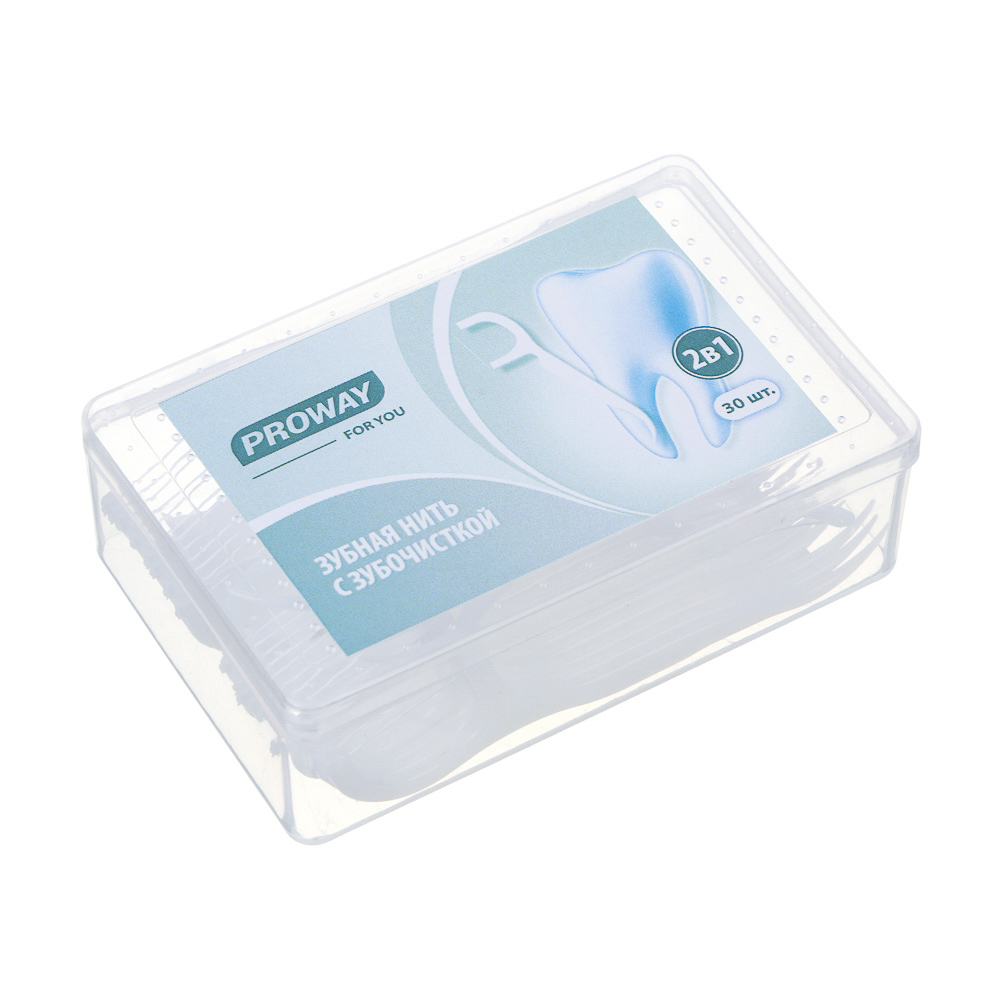 PROWAY Зубочистки пластиковые с зубной нитью, 30 шт. - #2