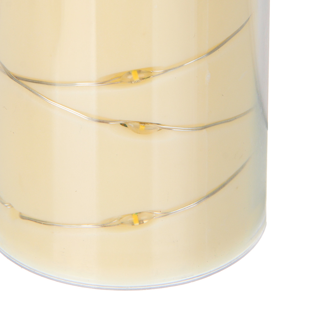 СНОУ БУМ Светильник декоративный LED в виде свечи в стакане, 5,5x10,5см, PP, PS, 3хAG13, 1 режим - #5