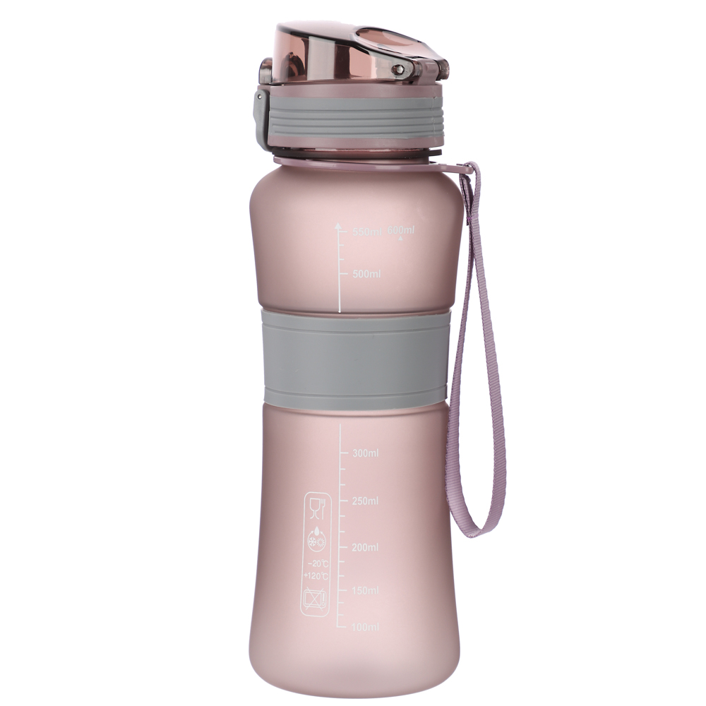 SILAPRO MAX Бутылка спортивная с замком, ELDERBERRY-ULTIMATE GREY, 600мл, РС, силикон - #7