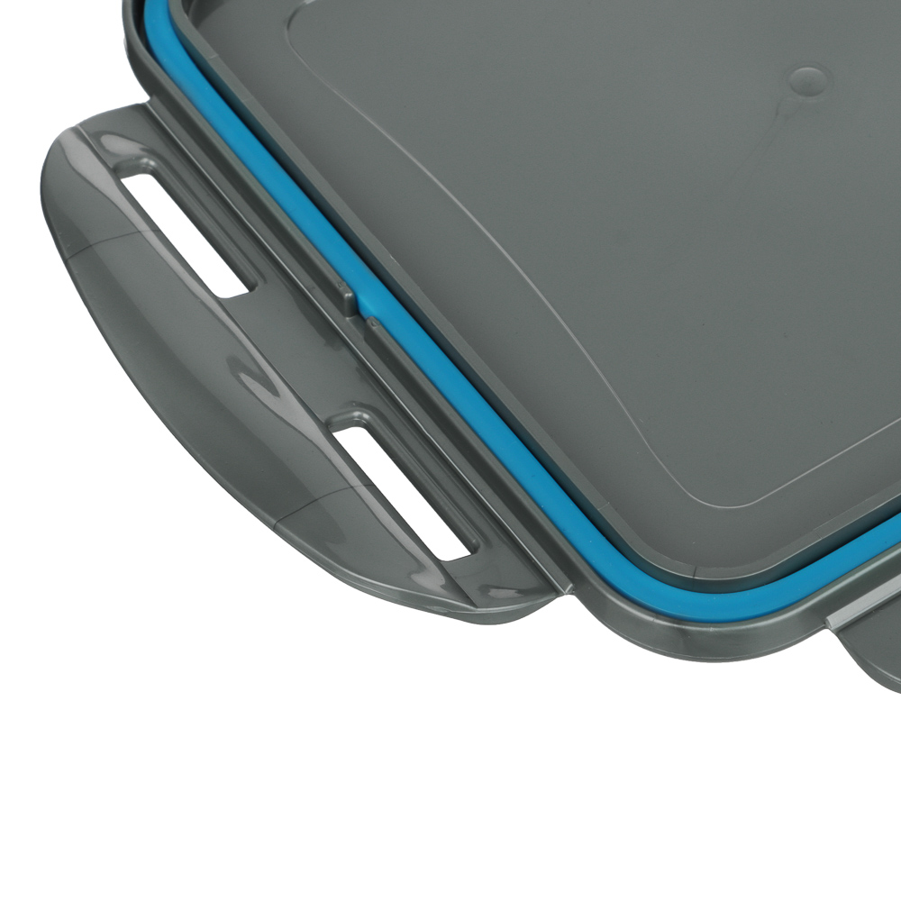 Контейнер герметичный для СВЧ с защелками тм Good&good, квадратный 0,9л, пластик - #7