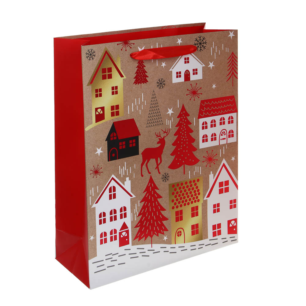 Пакет подарочный тм СНОУ БУМ фоллинг, 26x32x10см, бумага, 4 дизайна - #2