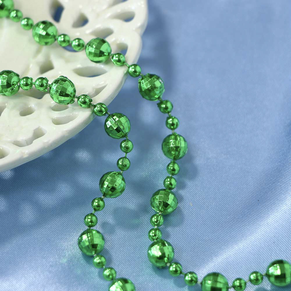 СНОУ БУМ Бусы декоративные 0,8x270 см, зеленый, 26-664 - #4