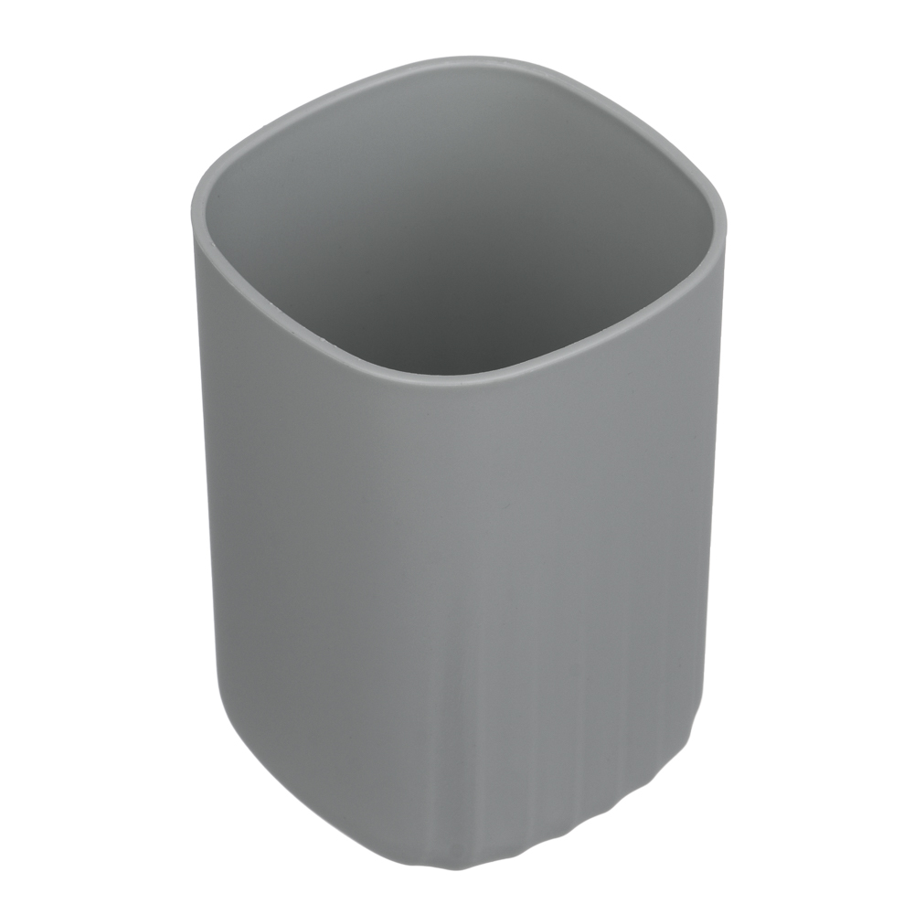 Стакан для ванной комнаты тм VETTA Сидней, пластик, PP, серый, 7x10,3см - #4