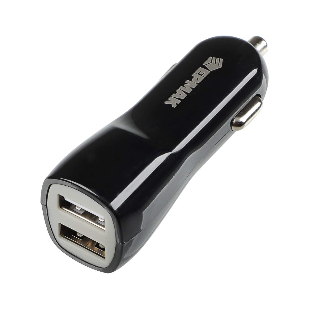 ЕРМАК Устройство зарядное автомобильное, 2 порта, 3A, 12/24В пластик - #5