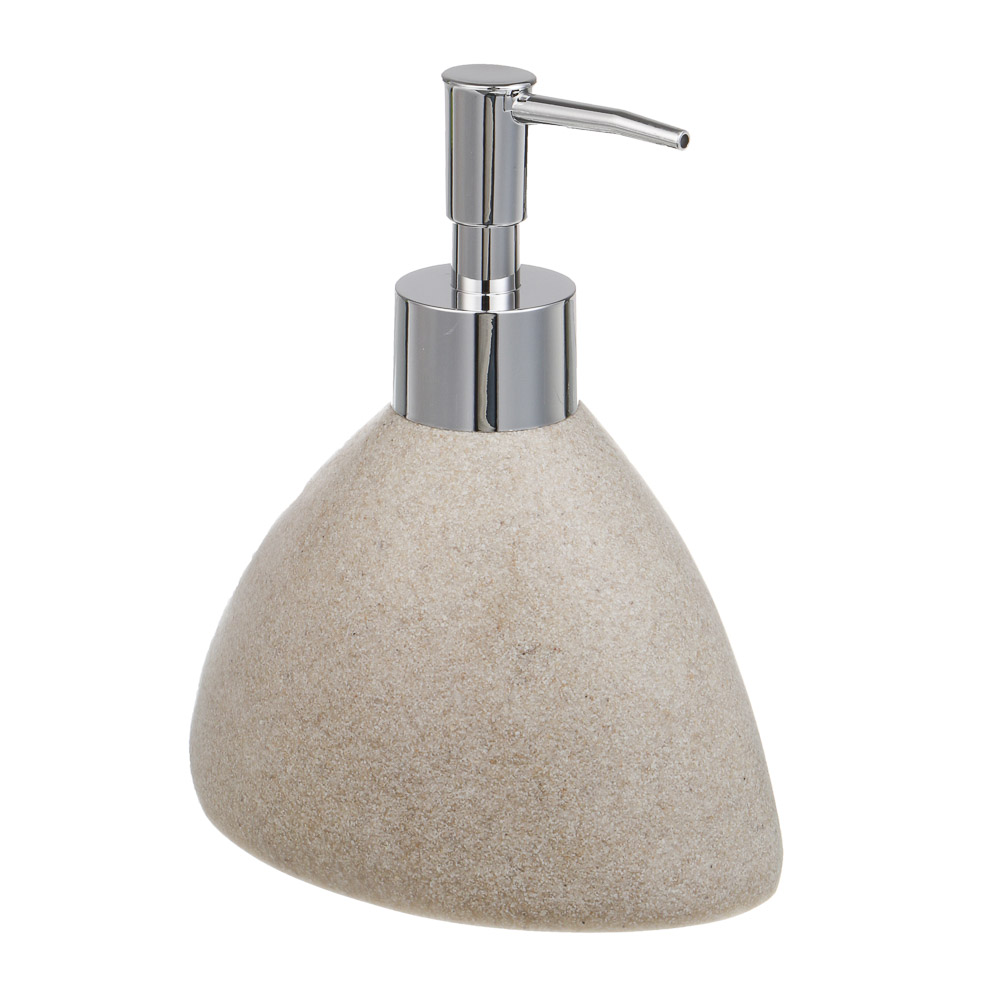 Диспенсер для жидкого мыла тм VETTA Дюна, 300мл, смола (полирезин), бежевый, 13x8x15,5см - #2