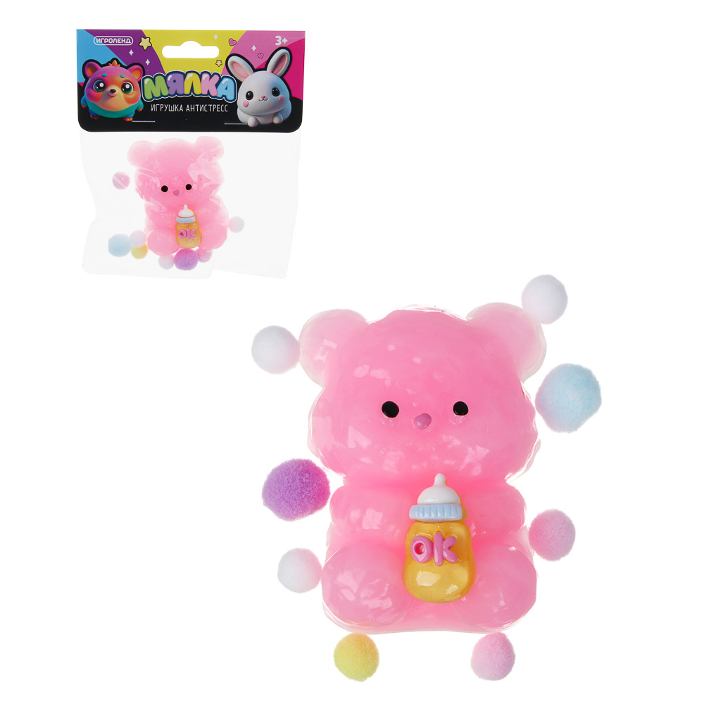 ИГРОЛЕНД Игрушка антистресс, мялка "Пушистые зверушки", TPR, 14,5х12см, 5 дизайнов - #1