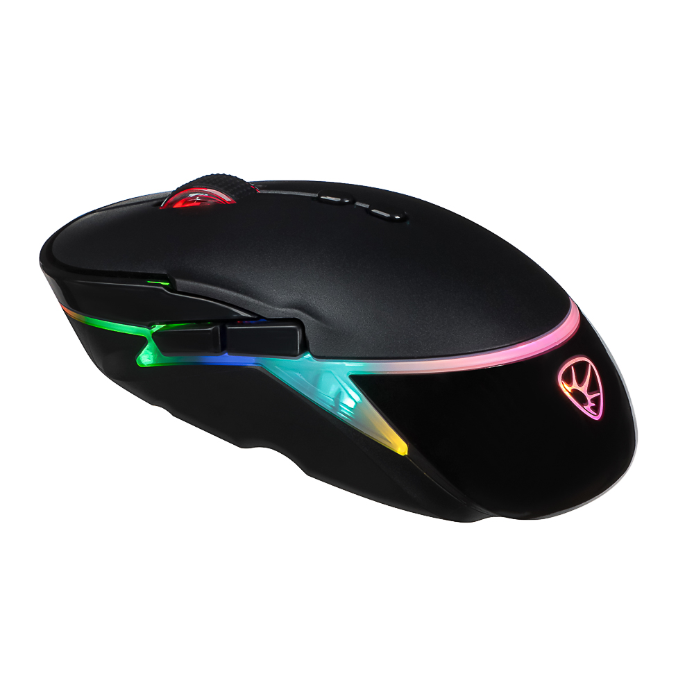 BY Игровая мышь беспроводная EMP 2,4ГГц+ BT, до 3х уст-ств, 4800dpi, 500мАч, 8D, PAW3212, RGB, 220см - #4