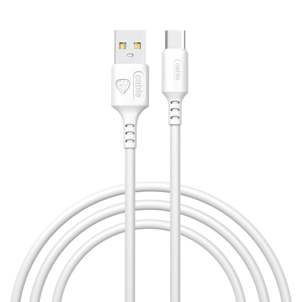 Кабель для зарядки USB(A)-Type C BY Fusion, 18Вт, 1 м, 3A, TPE, белый - #1