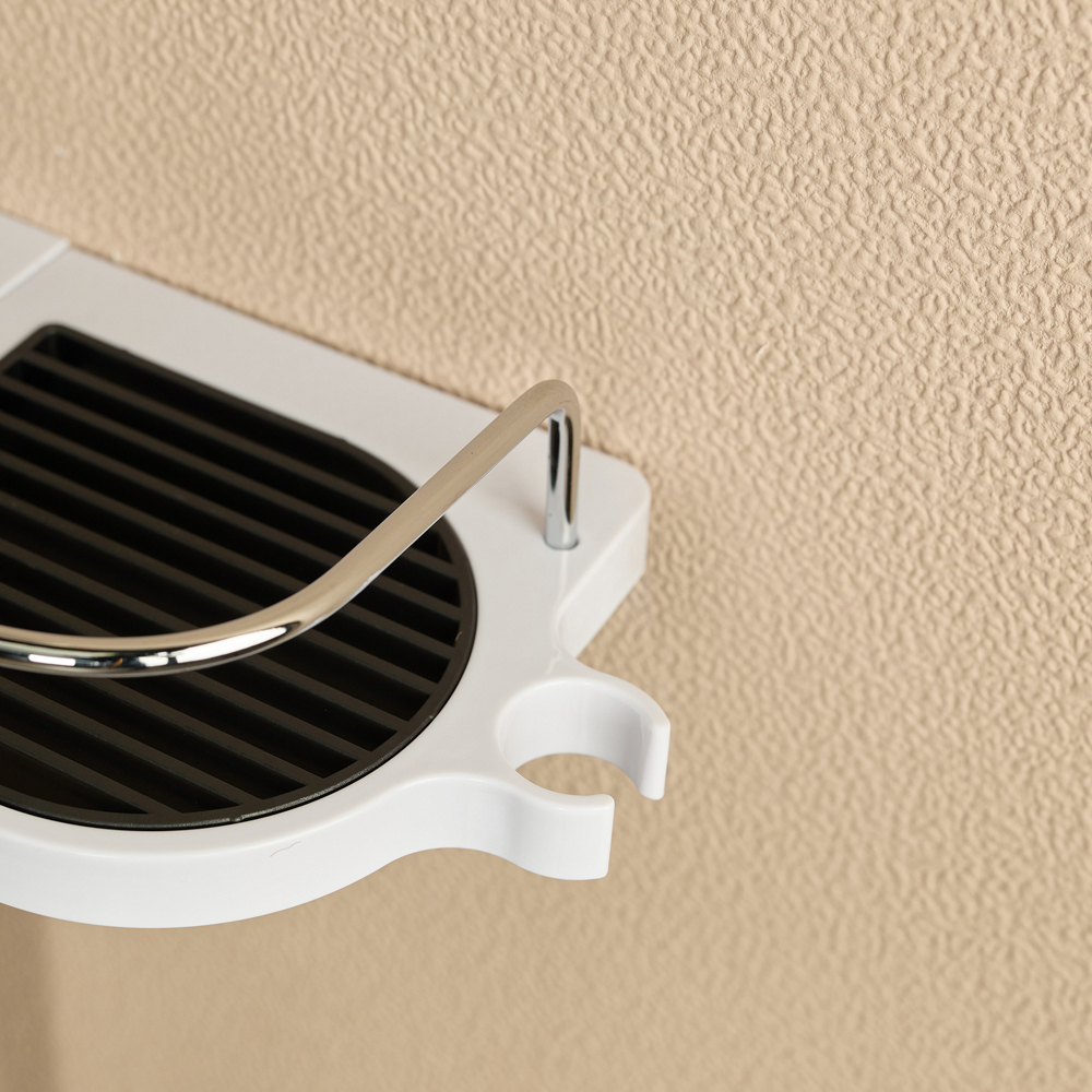 VETTA Полка на душевую стойку с держателем душа, 305*125*55мм, универсал.диаметр - #8