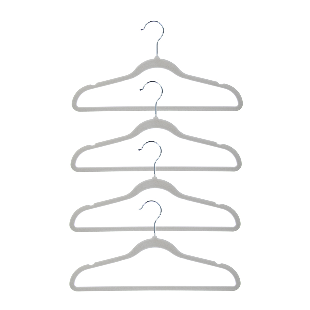 VETTA Набор вешалок для одежды 4шт, 42см, с покрытием флок - #1