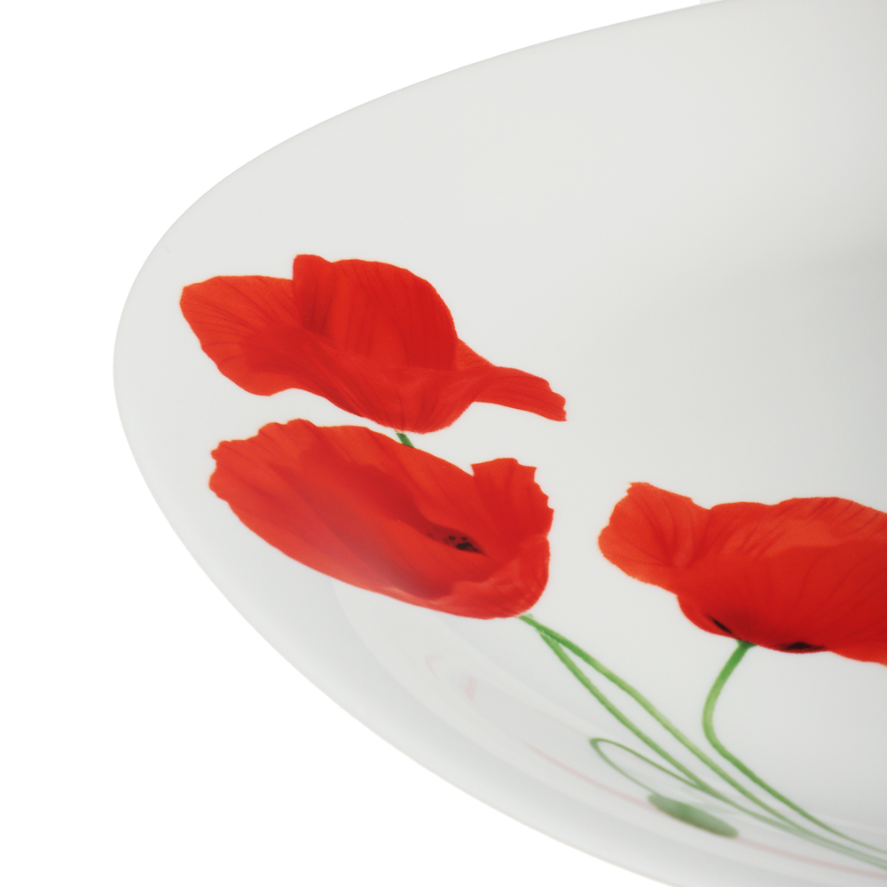 MILLIMI Маки Тарелка десертная, опаловое стекло, 28см, квадратная форма - #3