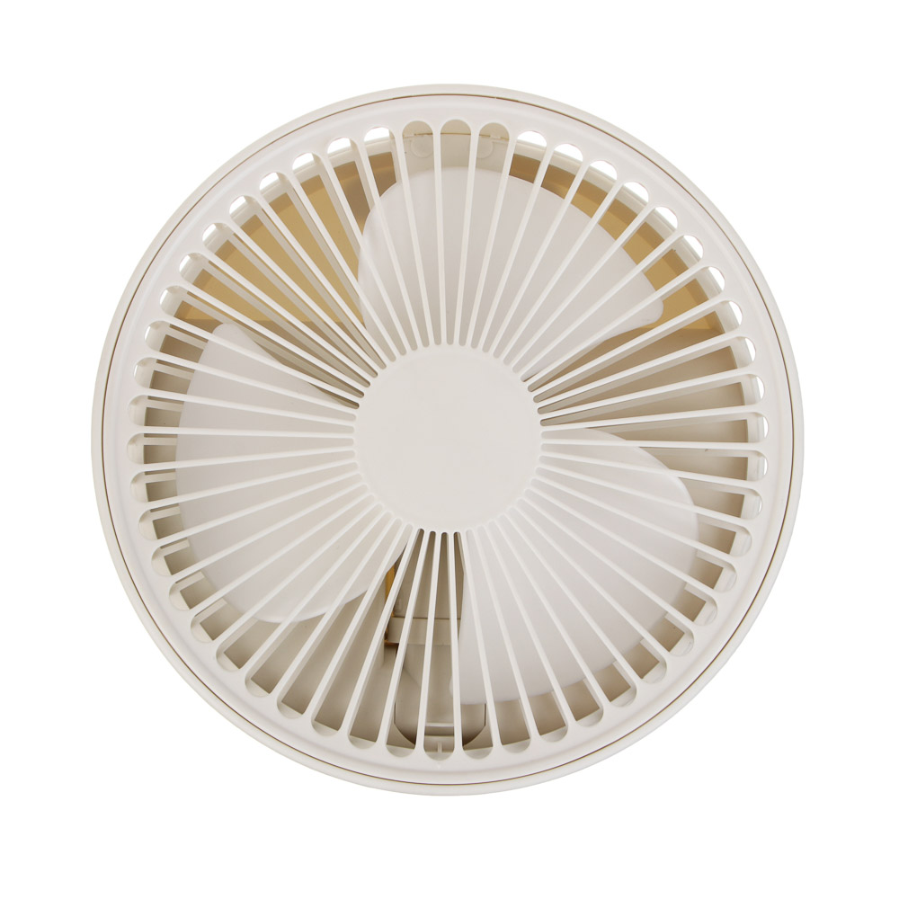 Вентилятор складной тм LEBEN 3Вт, 4 режима, диаметр 20см, 3.7в/2400мАч, USB-кабель, белый - #16