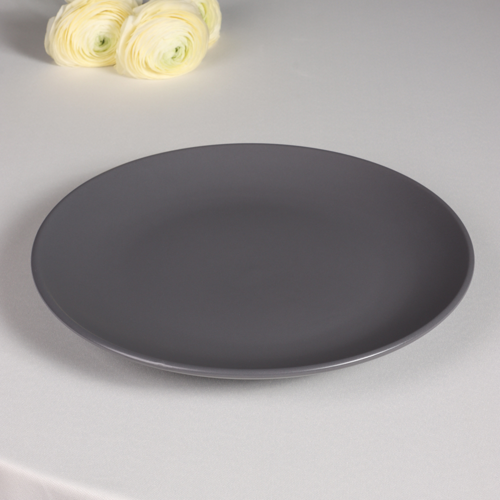 MILLIMI Тарелка подстановочная 27х3см, керамика, графит - #8