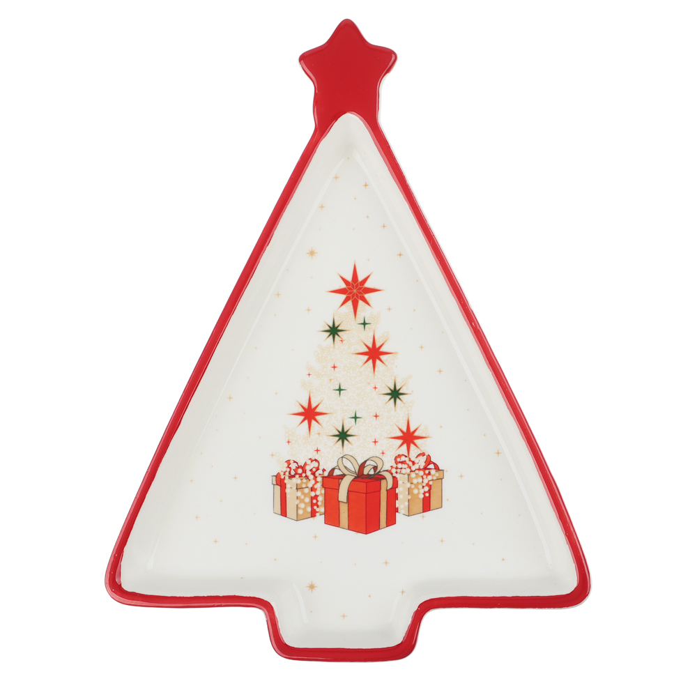 MILLIMI Щелкунчик Блюдо в форме ёлки, 21х16х2,5см, керамика - #1