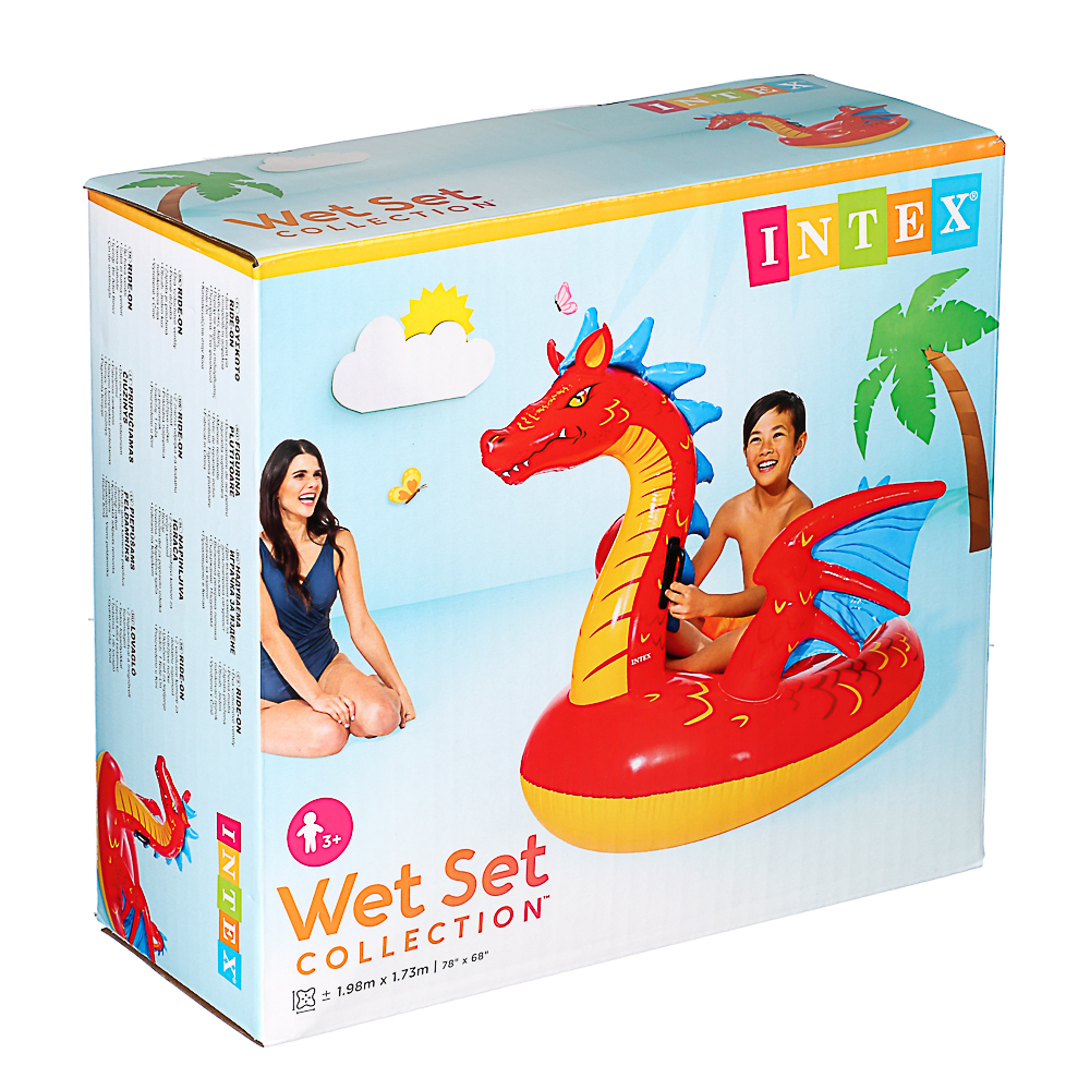 INTEX Игрушка надувная для плавания "Дракон", от 3 лет, 155x122x109 см, 57577 - #5