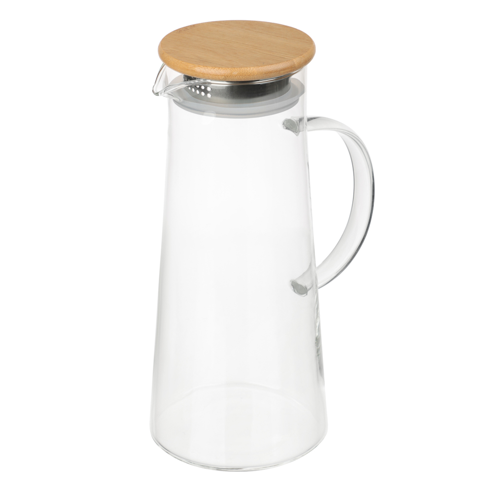 VETTA ЭКО Кувшин 1500мл, с металлическим фильтром, бамбуковая крышка, стекло - #4