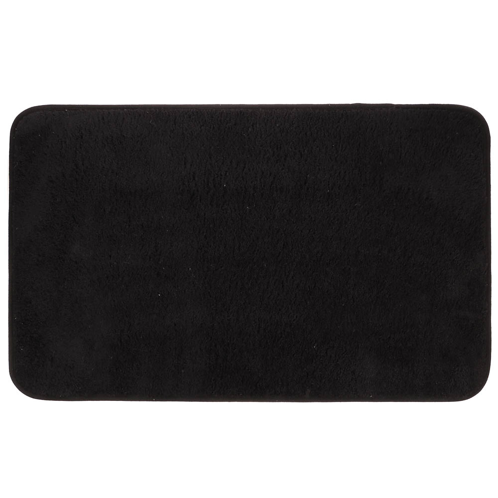 Коврик для ванной 50х80см PING, BLACK2, чёрный, полиэстер, SWM-4014-BLK-B - #1