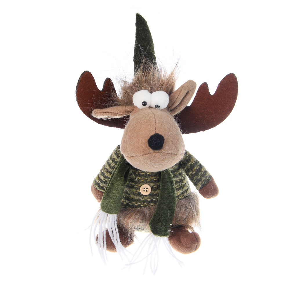СНОУ БУМ Сувенир Олень 29 см, полиэстер, зеленый - #2