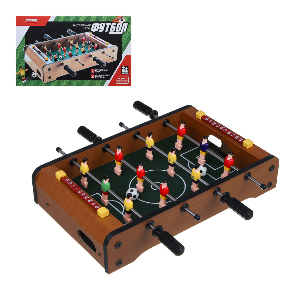 ИГРОЛЕНД Настольная игра "Футбол", металл, дерево, РР, ABS, 35,5х22х5,5см - #1