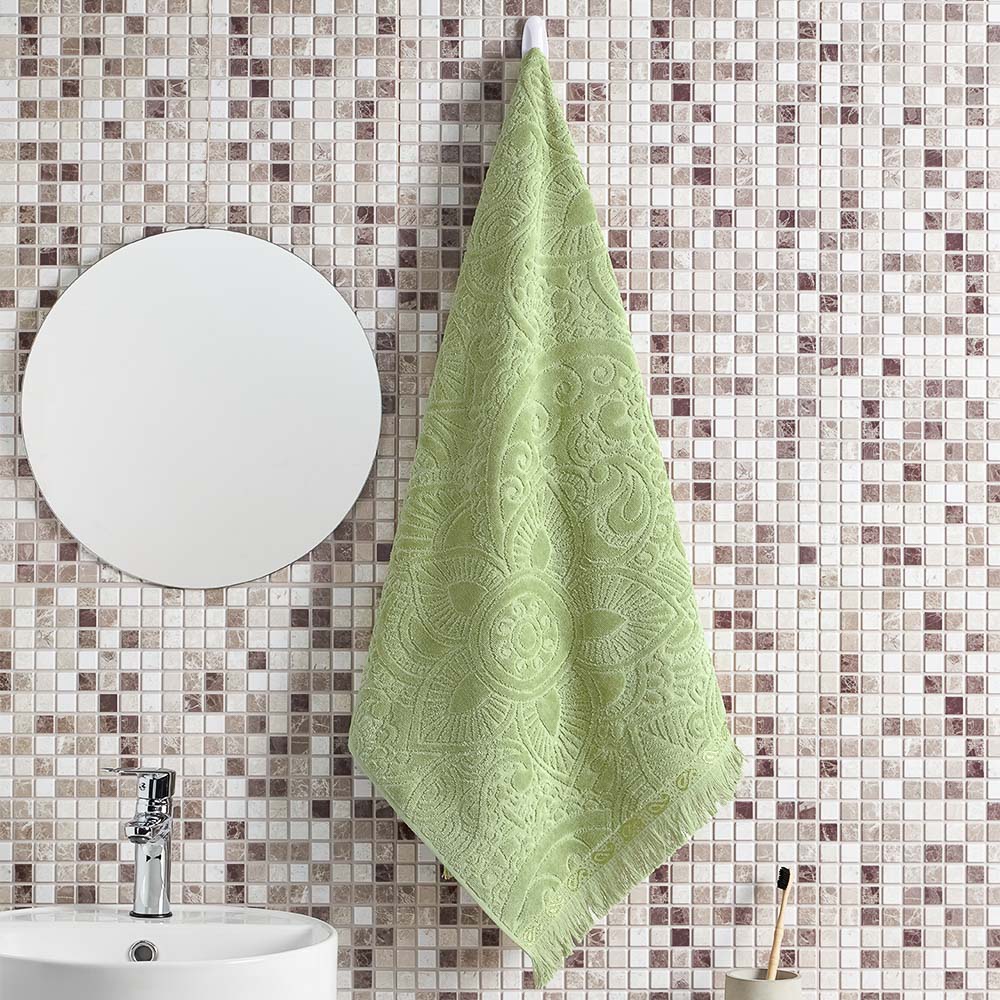 PROVANCE Эвкалипт Полотенце махровое, 100% хлопок, 70х130см, 450гр/м, зеленый - #4