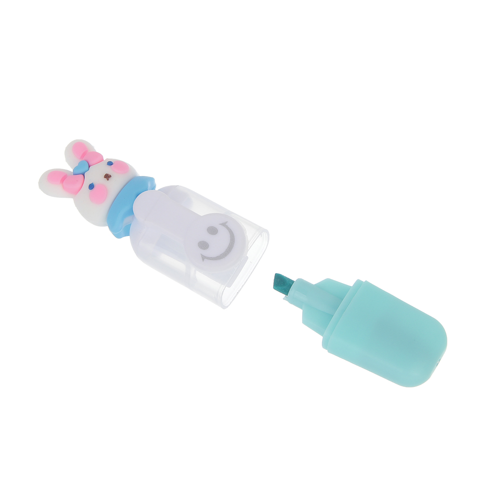 Маркер-выделитель, колпачок в форме зайчика, 6 цветов - #3