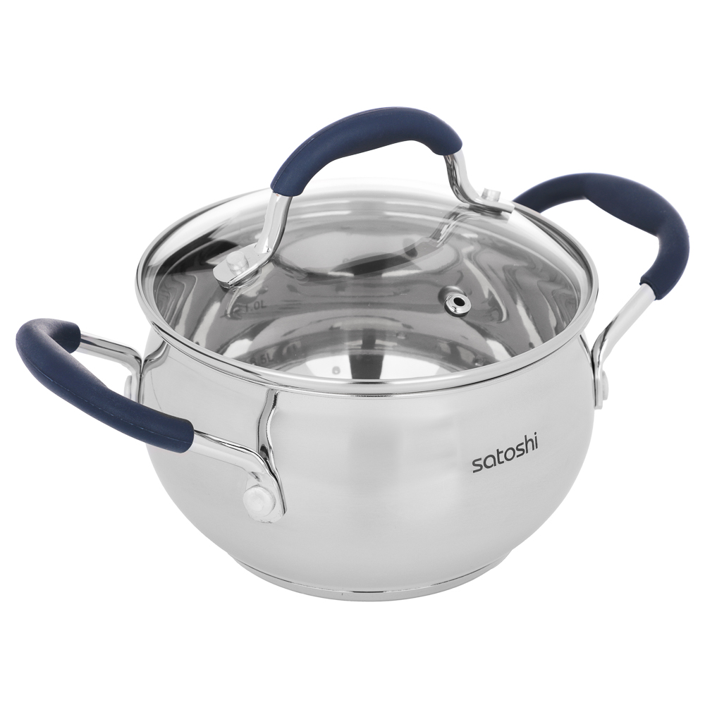 SATOSHI Альба Кастрюля 16х9,5см. 2,1 л. со стекл. крышкой, индукция - #4