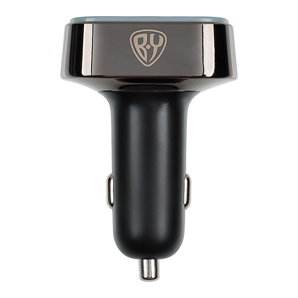 BY Зарядное устройство с подсветкой 12/24 В, 70 Вт QC, PD 2*Type-c/2*USB-A, алюминий, пластик - #1