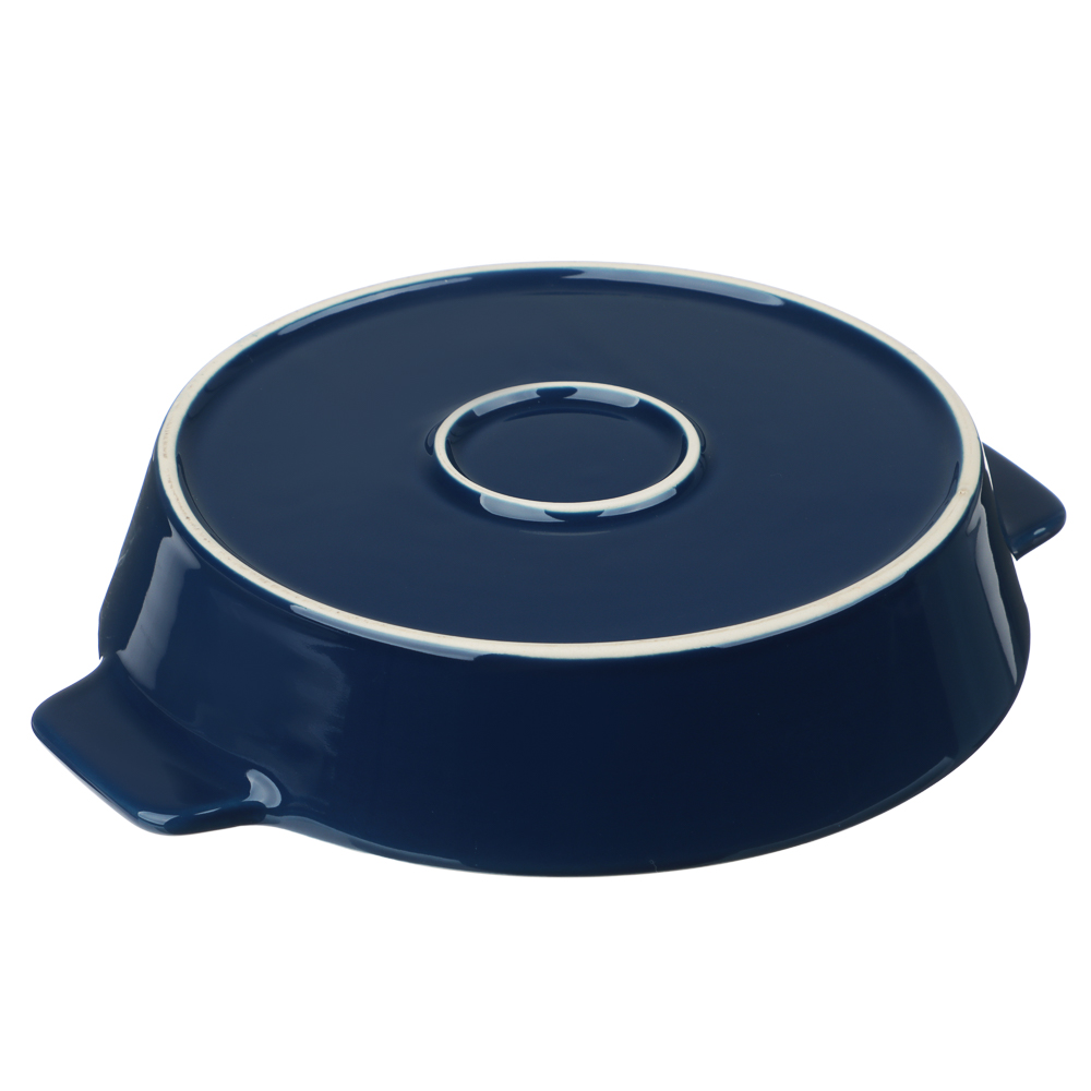 Форма для запекания и сервировки круглая 25,5х21,5х5см тм MILLIMI цветы, керамика - #8