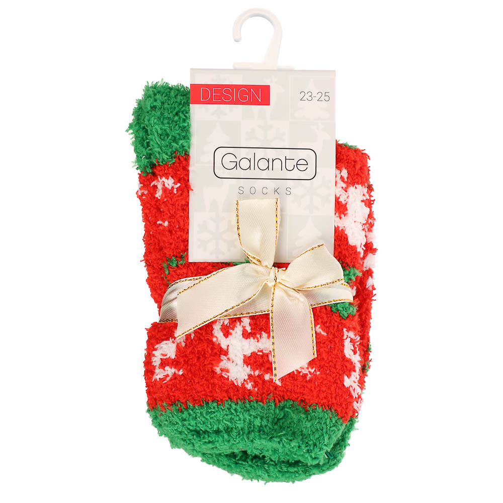GALANTE Носки женские махровые "травка", р.23-25, 95% полиэстер, 5% спандекс, разноцветные, арт.1 - #5