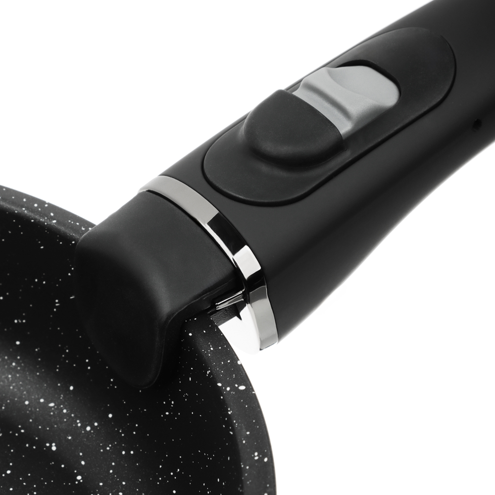 SATOSHI Нера Наб.пос. 4пр съемная ручка, ковш 1,3л, сковороды 20,24см, антиприг.мрамор, индукция - #8