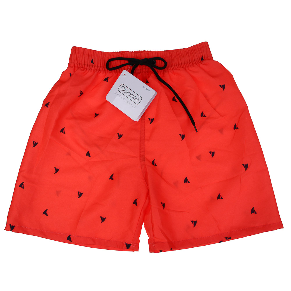 GALANTE Шорты купальные для мальчиков, 100% полиэстер, р. 98-104, цв.красный - #6