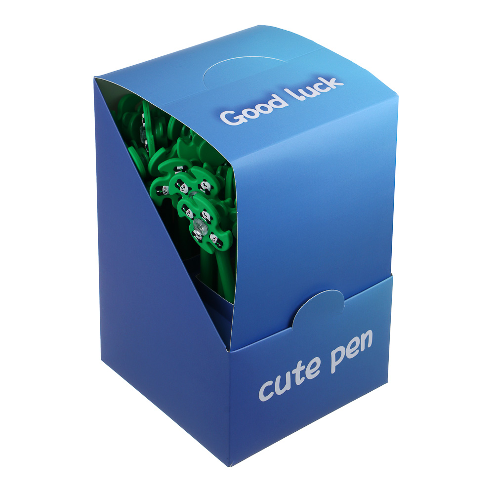 Ручка шариковая синяя, "Панда" антистресс со спиннером, шоу-бокс - #9