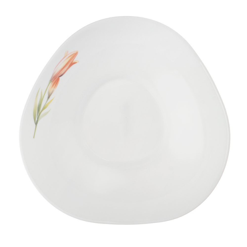 MILLIMI Лилия Салатник, опаловое стекло, 680мл, 17х6.5см, треугольная форма - #5