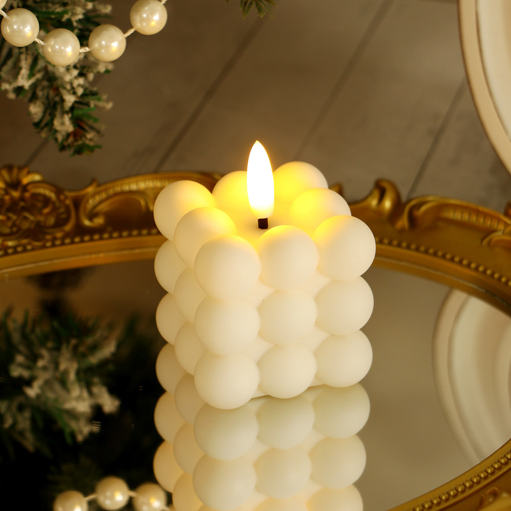 Светильник LED в форме свечи, 5,5-7х7,5-8см, 3хLR44, пластик, 2 вида - #7