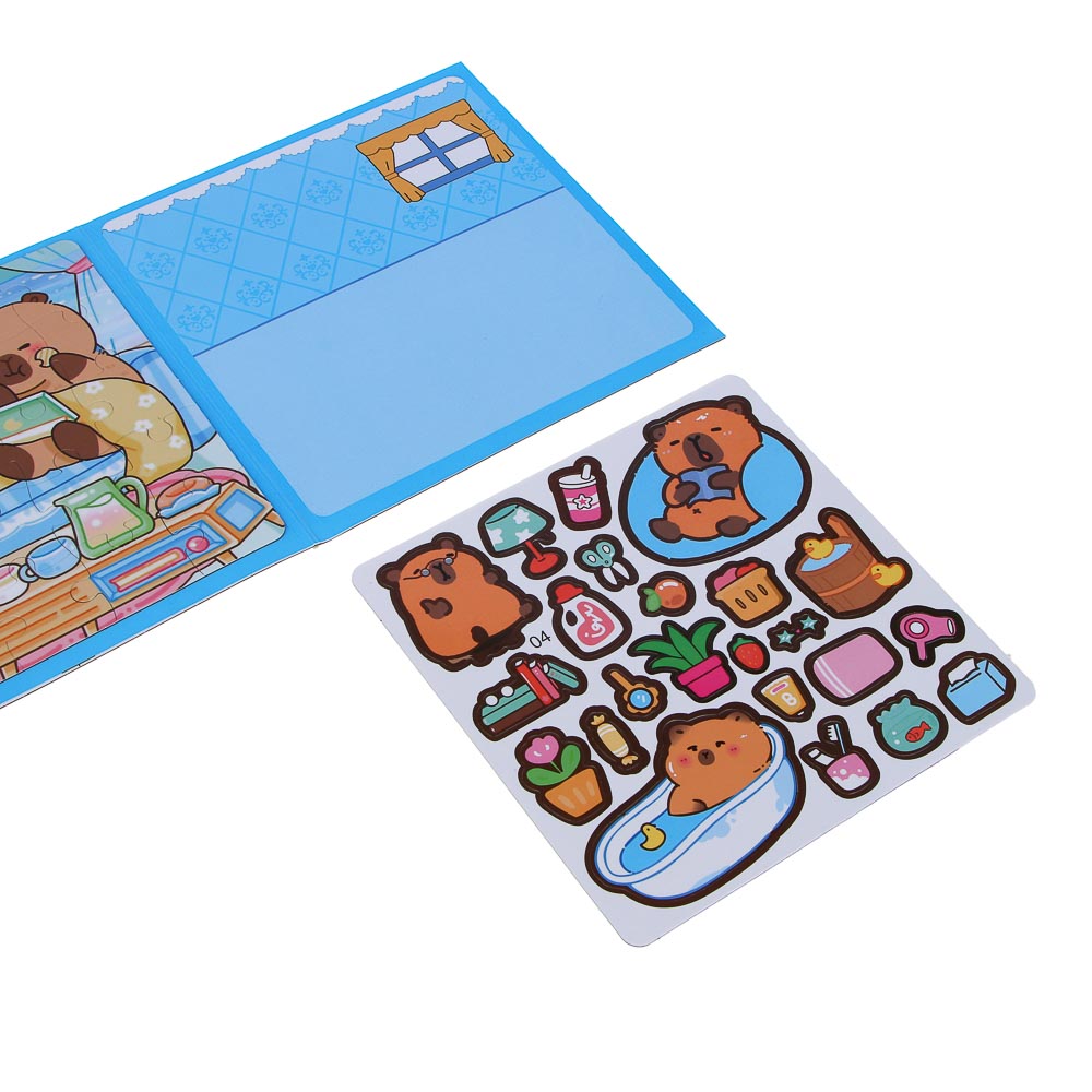 ХОББИХИТ Аппликация магнитная "Капибара", бумага, винил, 15,5х15,5см, 4 дизайна - #8