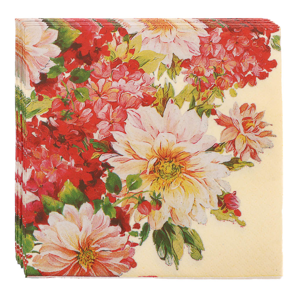 Салфетки бумажные Gratias 3 слоя, 33 см, 4 дизайна, 20шт. - #8