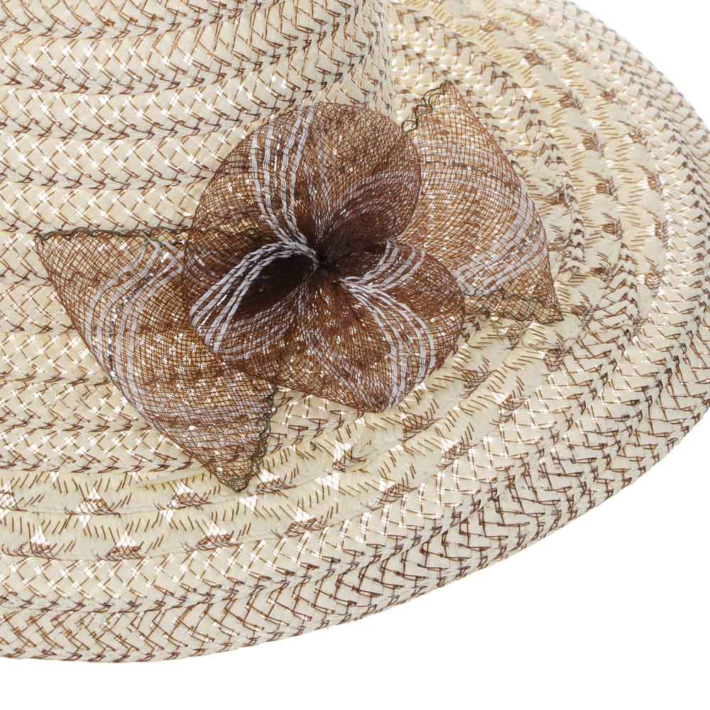 GALANTE Шляпка женская дачная с декором, р-р 56, 100% целлюлоза, 3 цвета - #3