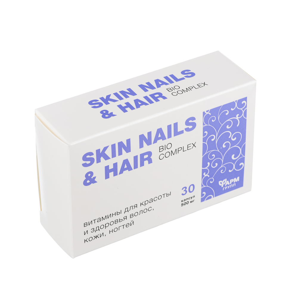 Витамины для красоты и здоровья волос Skin Nails & Hiar, 500 мг, 30 капсул - #1