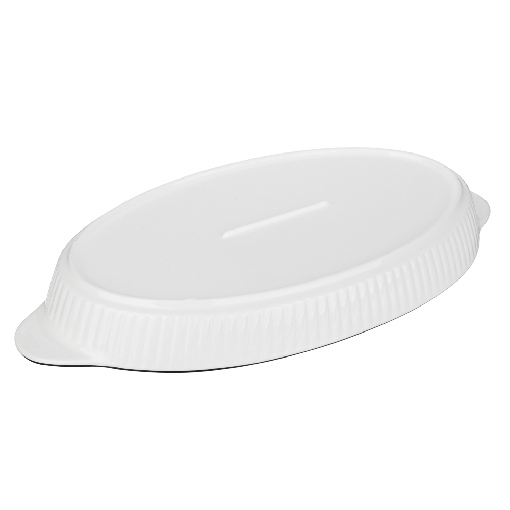 MILLIMI Соло Форма для запекания и сервировки овальная, 700мл, 36,5х21,5х3,5см, фарфор - #6