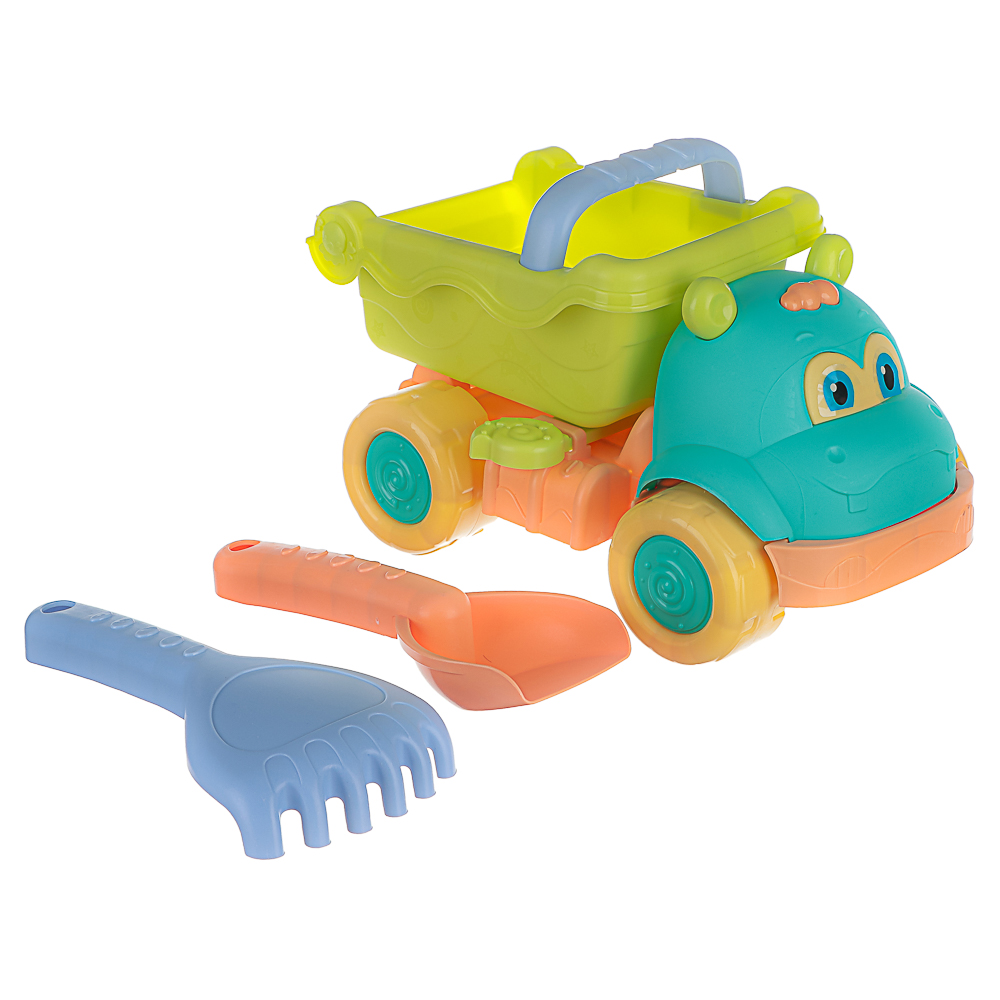 Набор для игр в песке "Самосвал", ИГРОЛЕНД, 3 предмета, пластик, для детей 3+ - #3