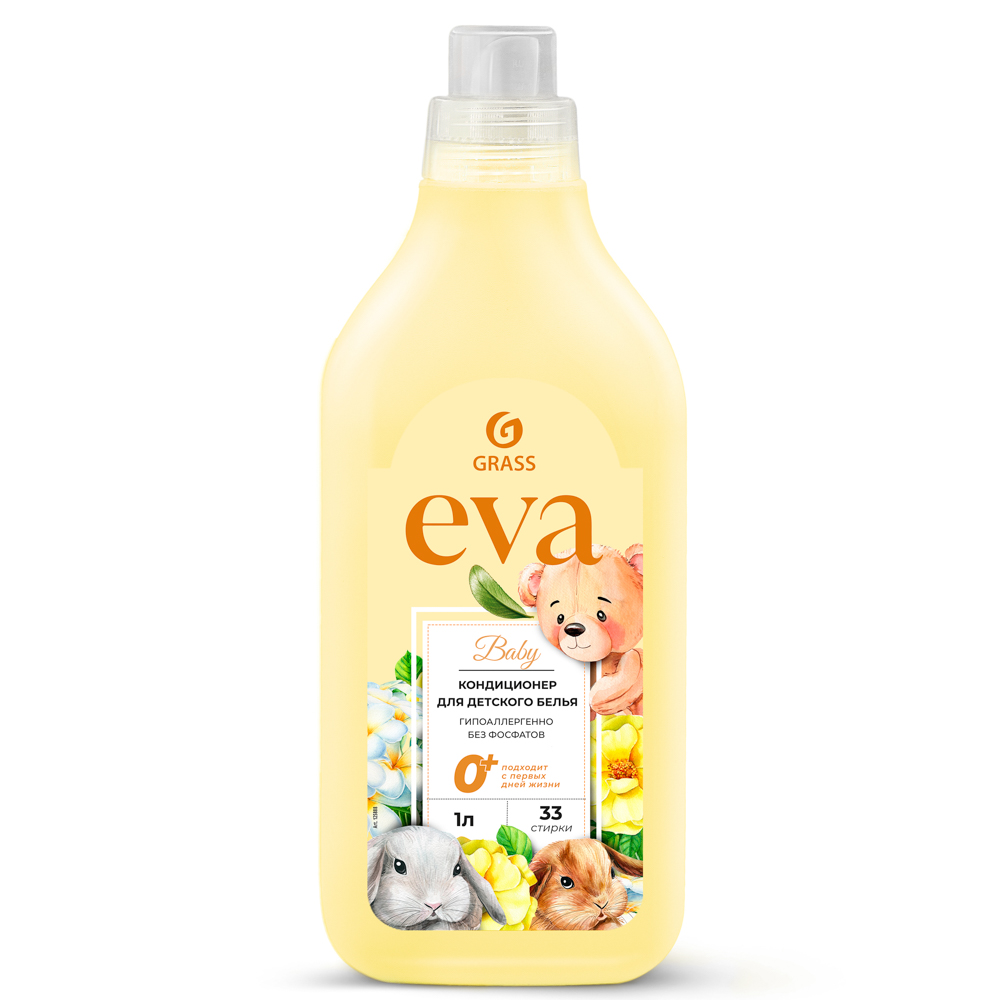 Кондиционер для белья GRASS EVA Вaby детский, концентрат, п/б,1л - #1