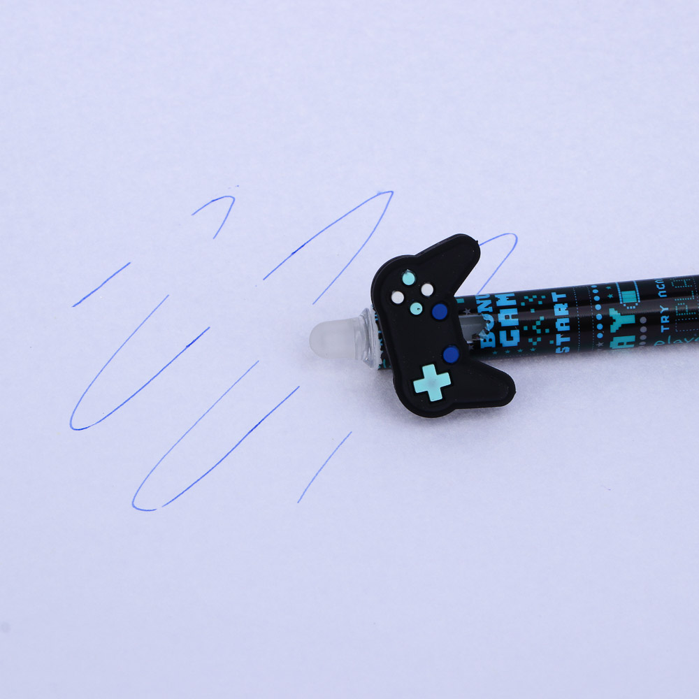 Ручка гелевая "пиши-стирай" синяя, фигурка в форме игр для мальчиков, 6 дизайнов - #6