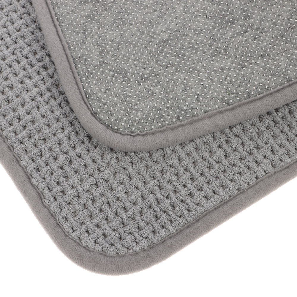 Коврик для ванной 50х80см SLOT, GRANIT3, серый, полиэстер, SWM-4013-GRY-B - #5