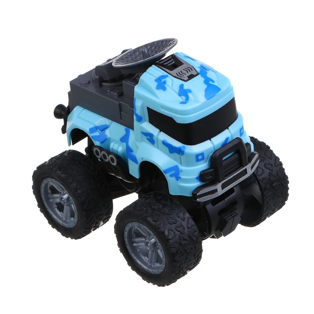 ИГРОЛЕНД Машинка военная "Внедорожник", милитари, инерция, резиновые колеса,PP, 8,5х9х6,5см, 4 диз - #1