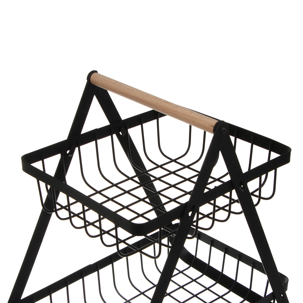 Корзина для фруктов двухярусная тм Vetta, 22x14x25 см, углеродистая сталь - #2