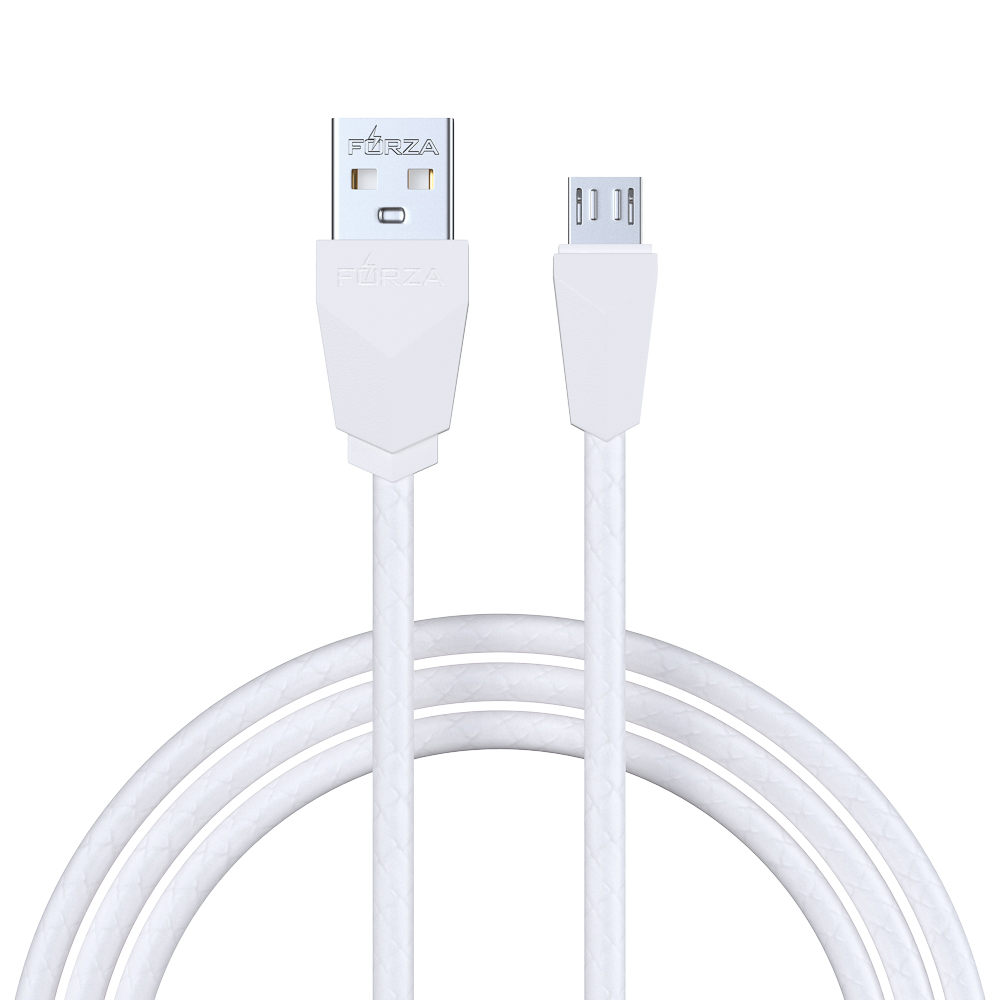 FORZA Кабель для зарядки Комфорт Micro USB, 1м, 1А, прорезиненный, 5 цветов, пакет - #10